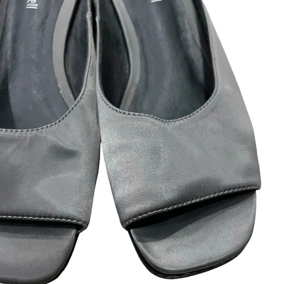 Jeffrey Campbell Gray Satin Open Toe Mules 8.5 - Picture 3 of 9